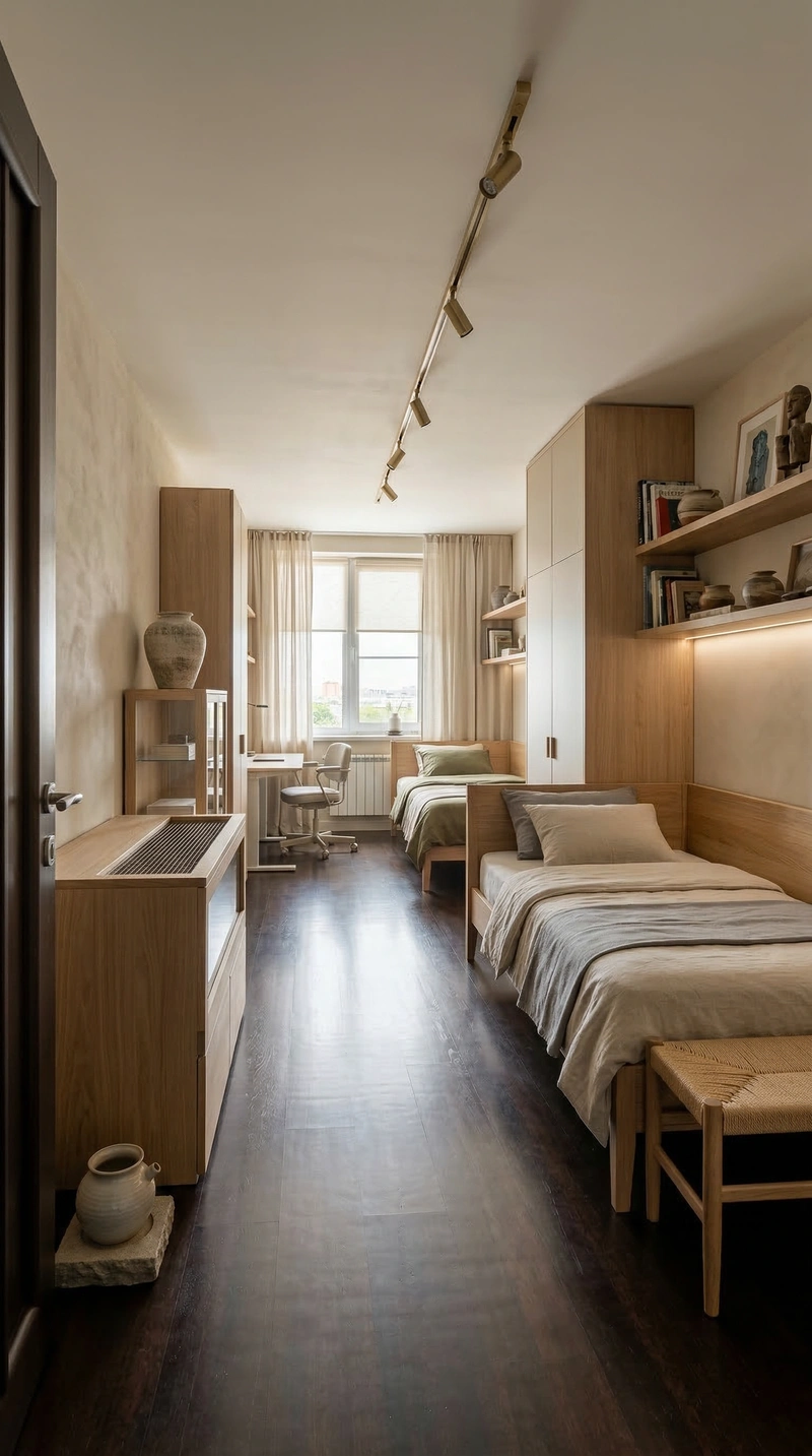 Дизайн детской в стиле Japandi — фото интерьера от нейросети RoomGPT