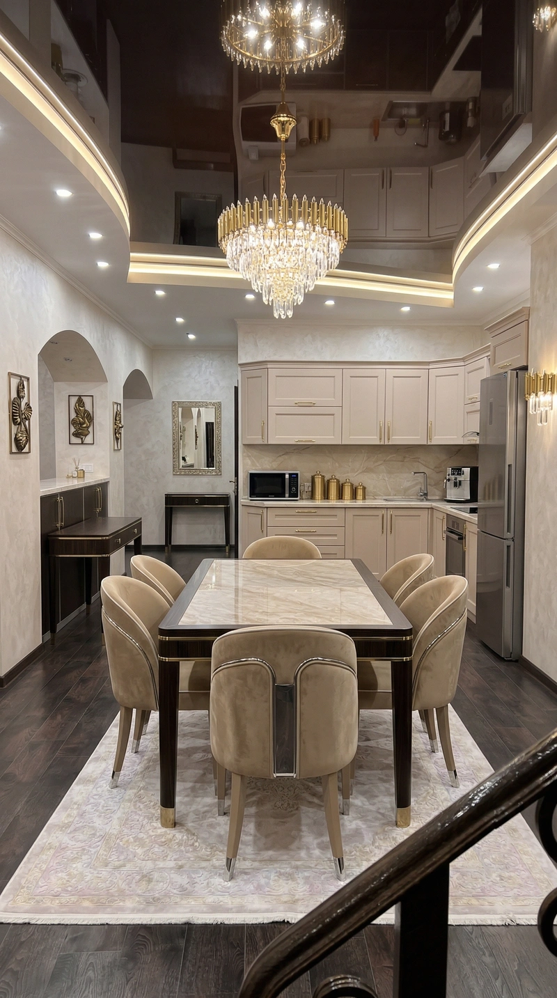 Дизайн гостиной в стиле Неоклассика — фото интерьера от нейросети RoomGPT