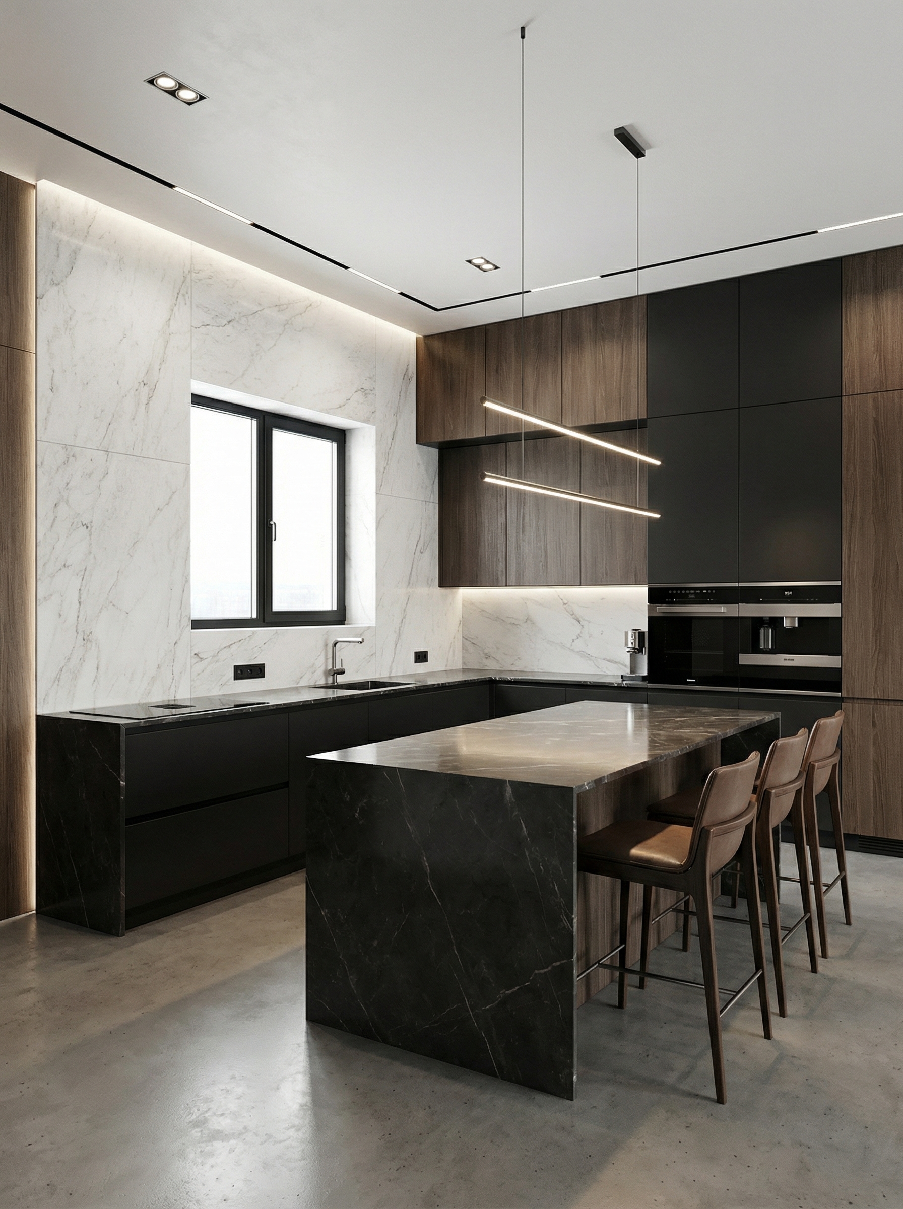 Дизайн кухни в стиле Минимализм — фото интерьера от нейросети RoomGPT