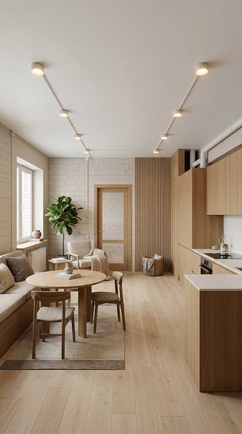 Дизайн интерьера в стиле Хюгге — Кухня от нейросети RoomGPT