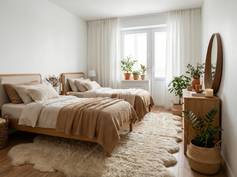Дизайн интерьера в стиле Хюгге — Спальня от нейросети RoomGPT