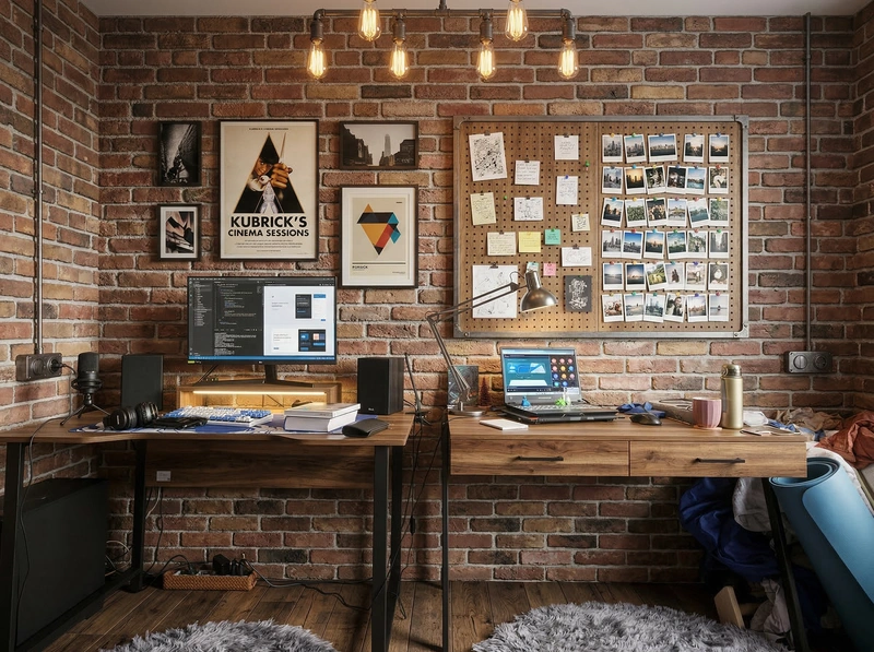 Дизайн спальни в стиле Лофт — фото интерьера от нейросети RoomGPT