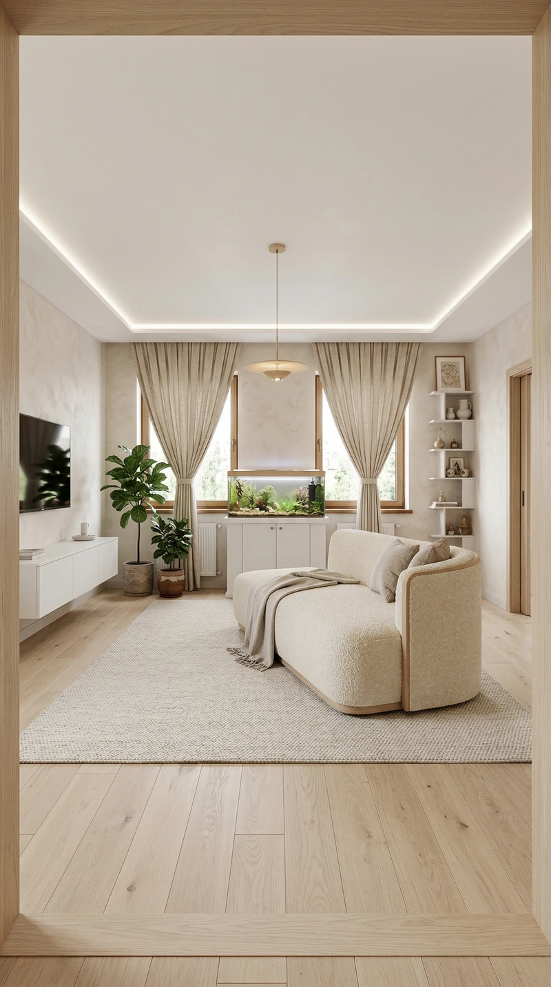 Дизайн интерьера в стиле Хюгге — Гостиная от нейросети RoomGPT