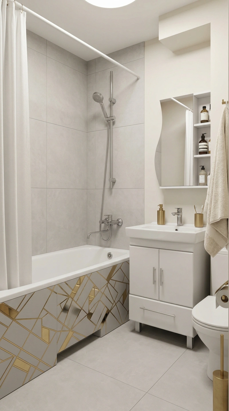 Дизайн ванной в стиле Минимализм — фото интерьера от нейросети RoomGPT