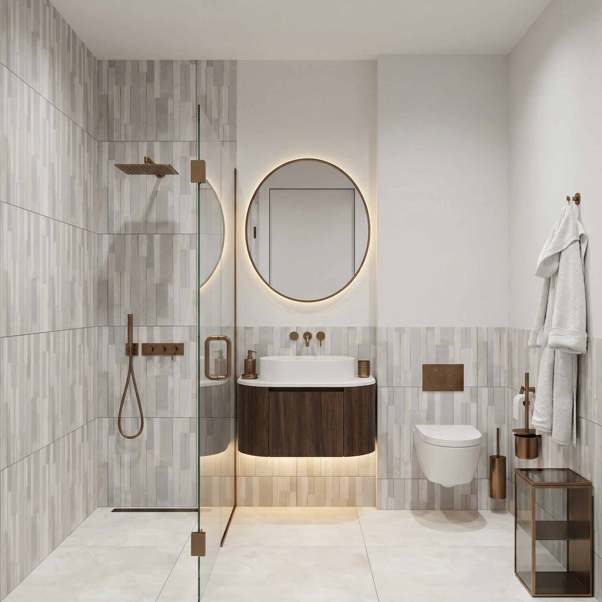 Дизайн ванной в стиле Минимализм — фото интерьера от нейросети RoomGPT