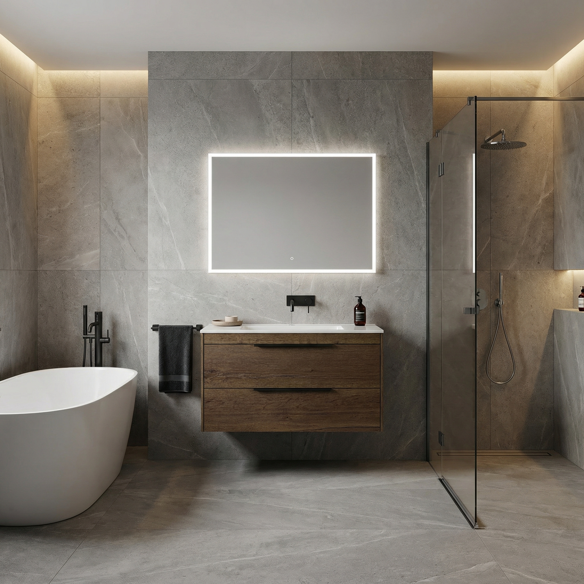 Дизайн ванной в стиле Минимализм — фото интерьера от нейросети RoomGPT