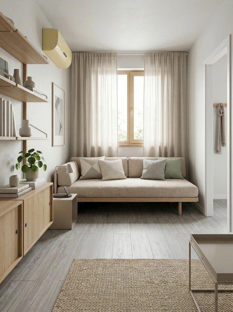 Дизайн интерьера в стиле Сканди — Гостиная от нейросети RoomGPT