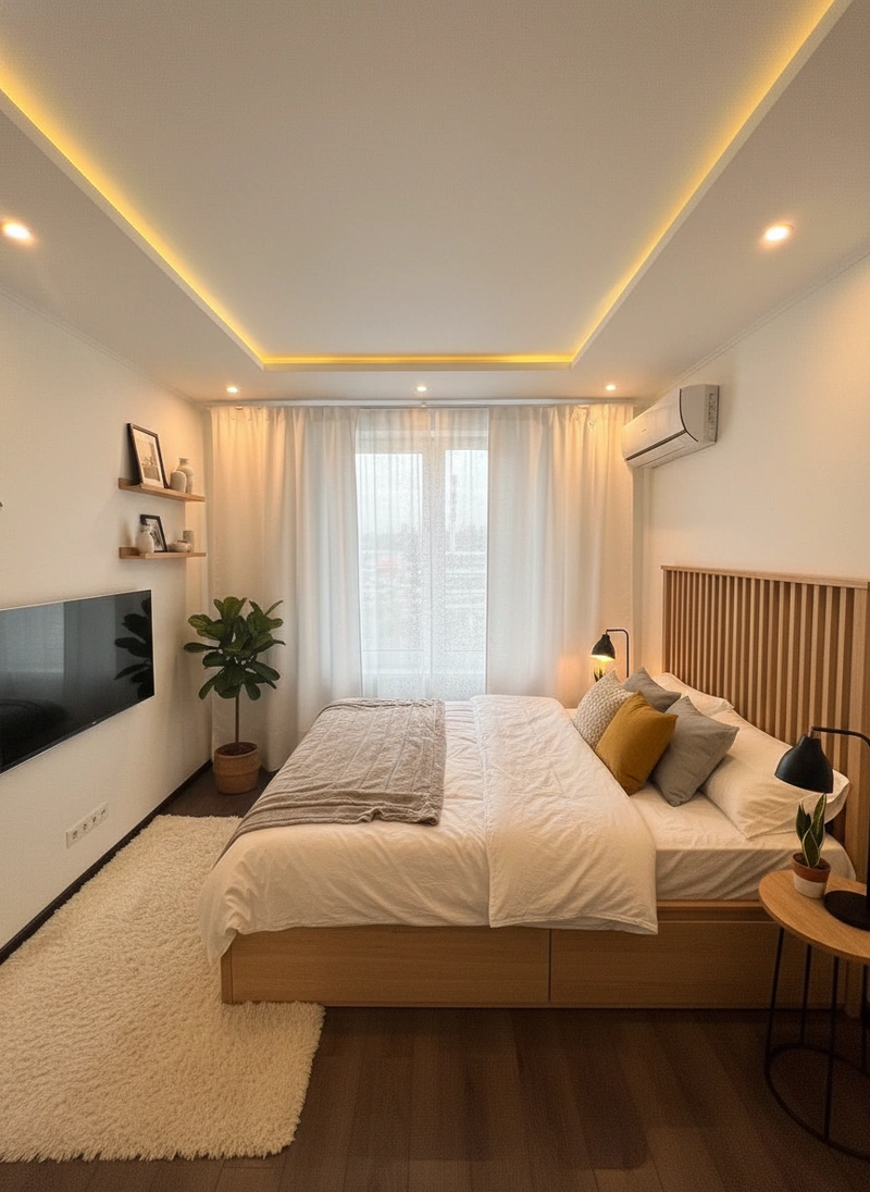 Дизайн интерьера в стиле Хюгге — Спальня от нейросети RoomGPT