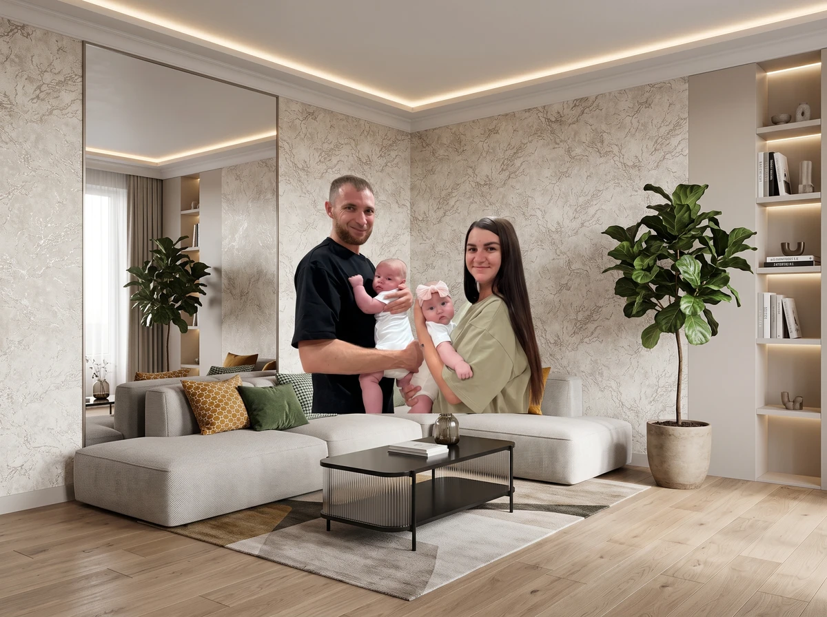 Дизайн гостиной в стиле Без стиля — фото интерьера от нейросети RoomGPT