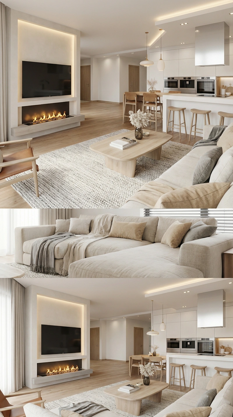 Дизайн интерьера в стиле Сканди — Гостиная от нейросети RoomGPT