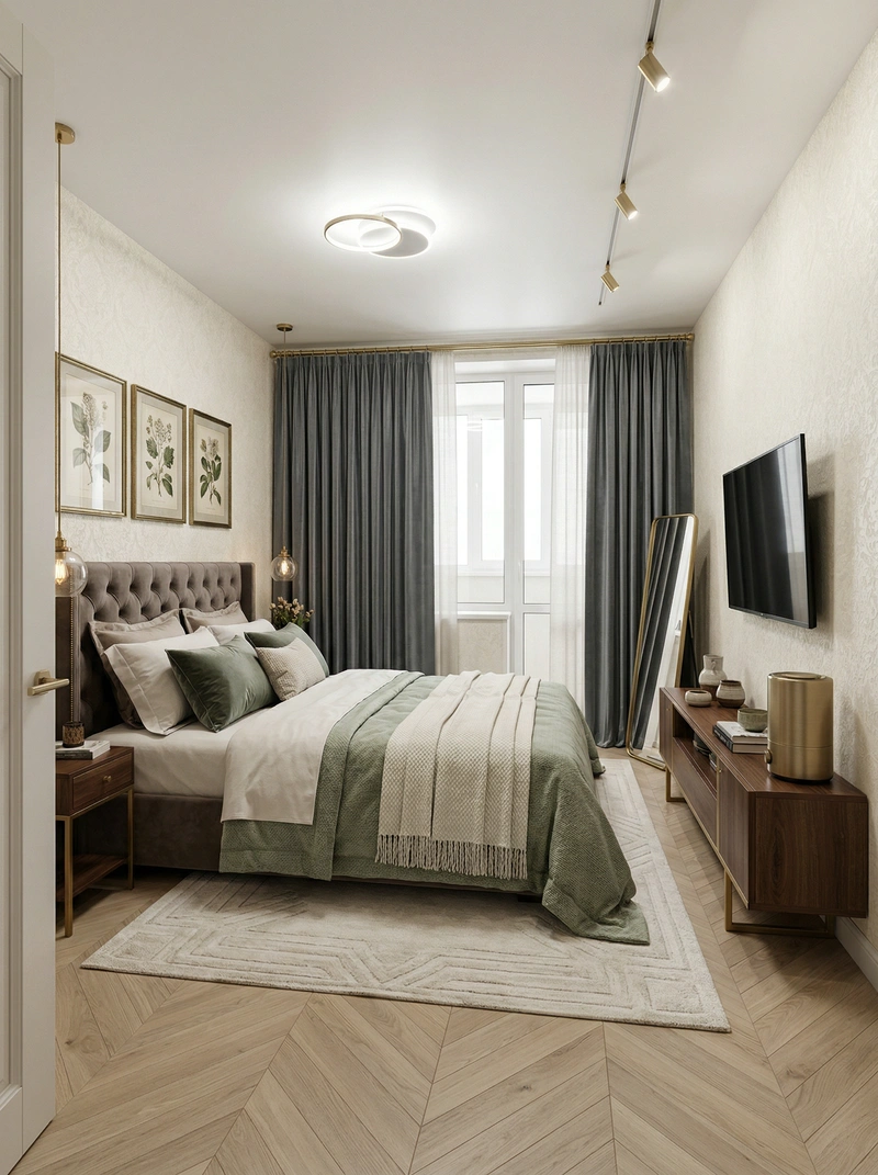 Дизайн интерьера в стиле Классика — Спальня от нейросети RoomGPT