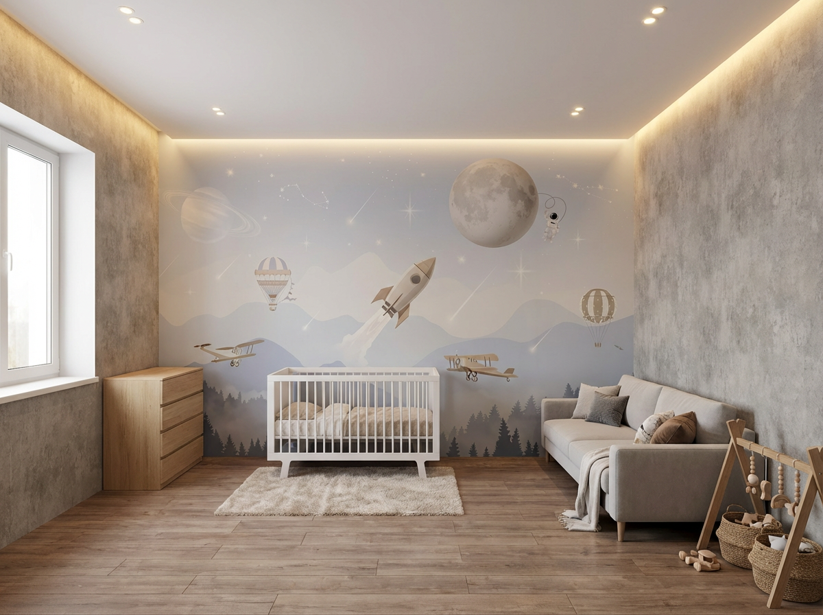 Дизайн детской в стиле Минимализм — фото интерьера от нейросети RoomGPT