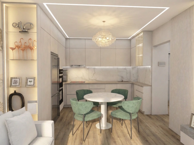 Дизайн кухни в стиле Без стиля — фото интерьера от нейросети RoomGPT