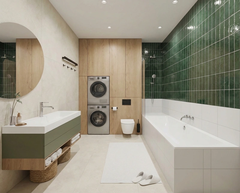 Дизайн ванной в стиле Без стиля — фото интерьера от нейросети RoomGPT