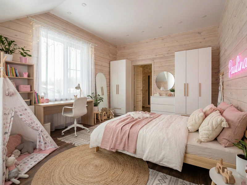 Дизайн интерьера в стиле Хюгге — Детская от нейросети RoomGPT