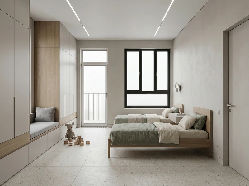 Дизайн интерьера в стиле Минимализм — Детская от нейросети RoomGPT