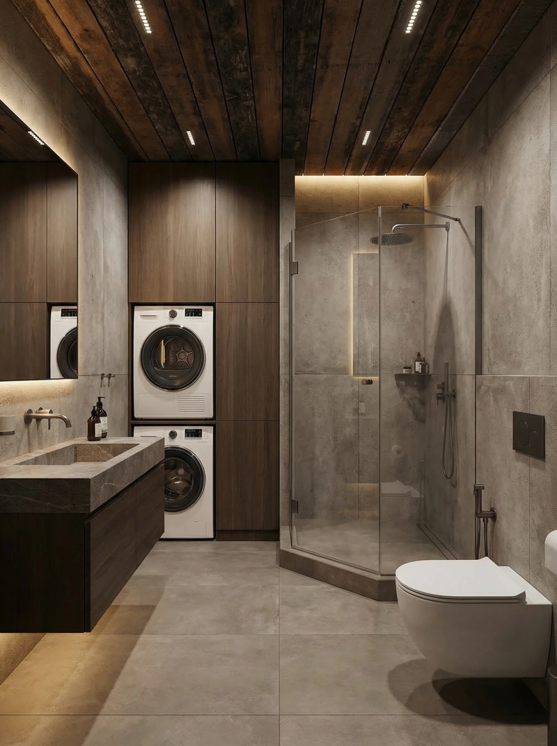 Дизайн интерьера в стиле Минимализм — Ванная от нейросети RoomGPT