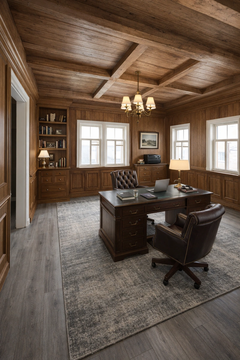 Дизайн интерьера в стиле Классика — Кабинет от нейросети RoomGPT