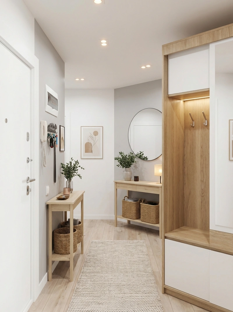 Дизайн интерьера в стиле Сканди — Прихожая от нейросети RoomGPT