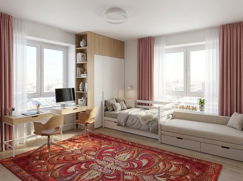 Дизайн интерьера в стиле Сканди — Детская от нейросети RoomGPT