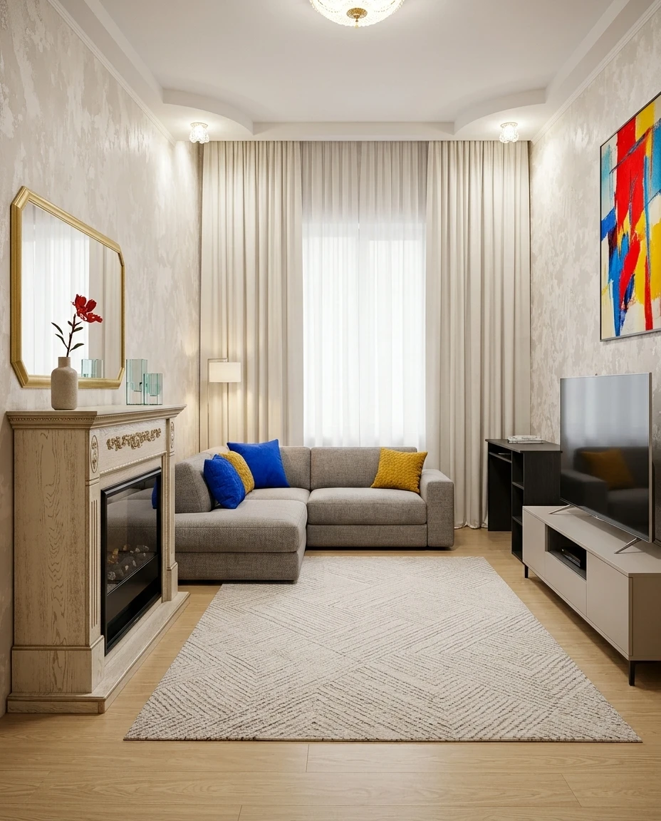Дизайн гостиной в стиле Минимализм — фото интерьера от нейросети RoomGPT