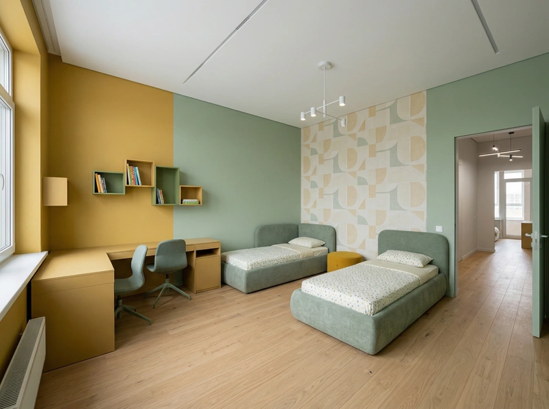 Дизайн детской в стиле Минимализм — фото интерьера от нейросети RoomGPT