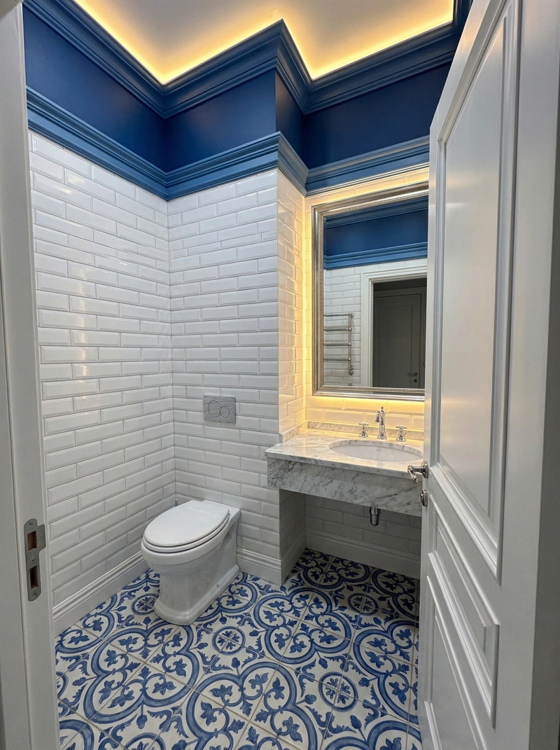 Дизайн интерьера в стиле Классика — Ванная от нейросети RoomGPT