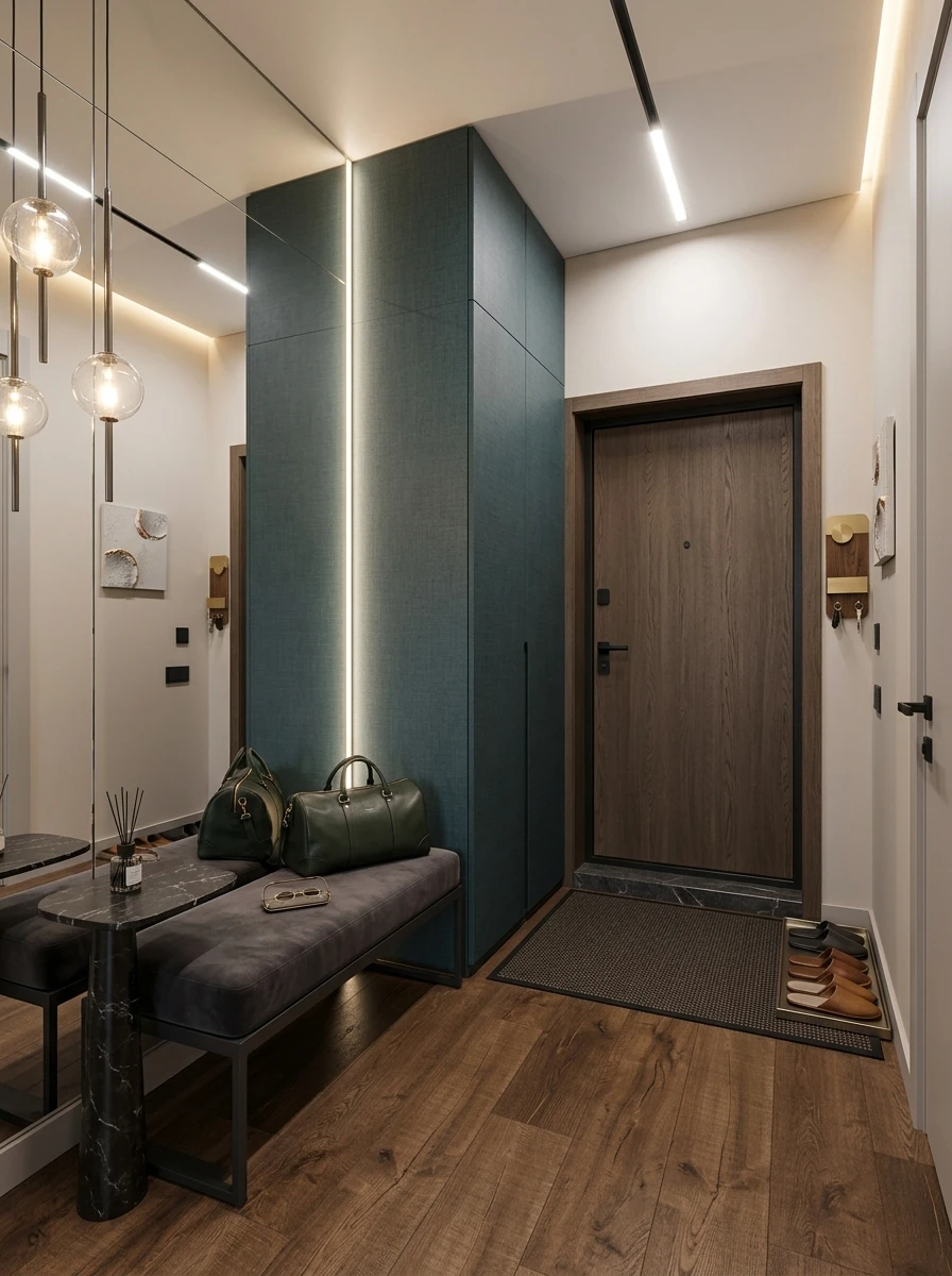 Дизайн прихожей в стиле Контемпорари — фото интерьера от нейросети RoomGPT