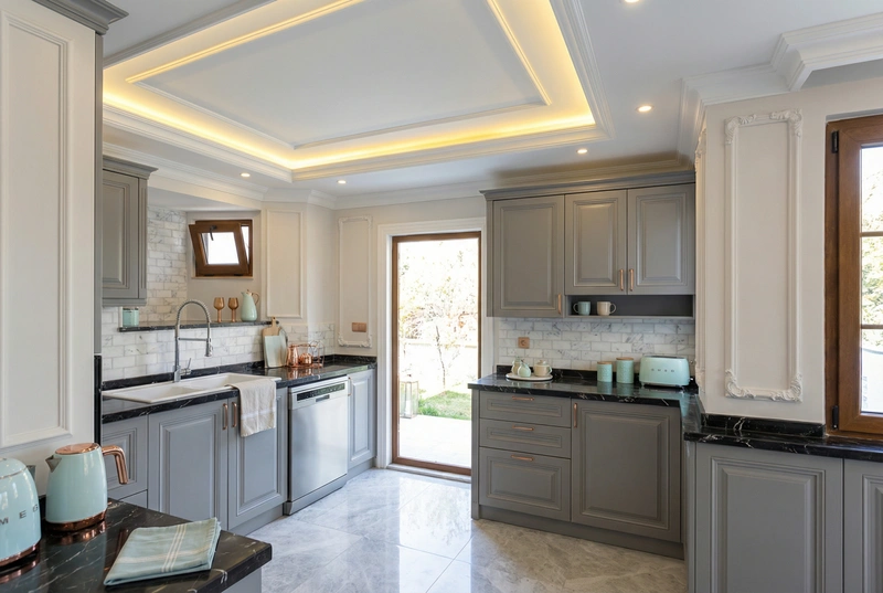 Дизайн интерьера в стиле Классика — Кухня от нейросети RoomGPT