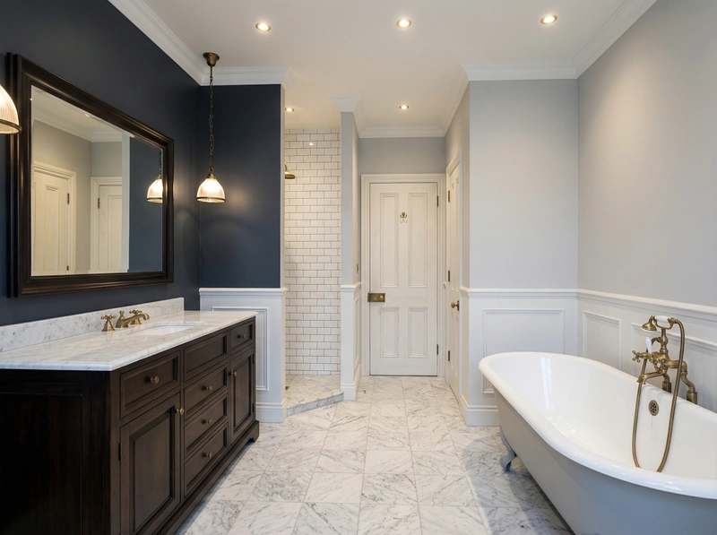 Дизайн интерьера в стиле Классика — Ванная от нейросети RoomGPT