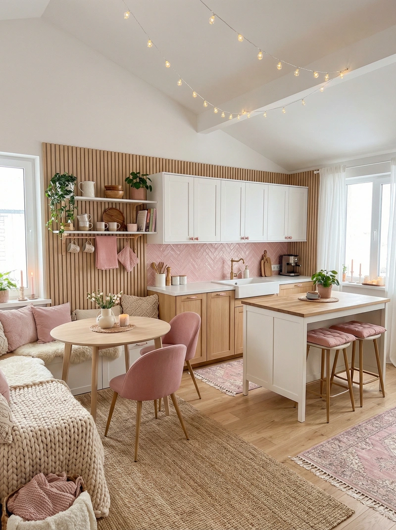 Дизайн интерьера в стиле Хюгге — Кухня от нейросети RoomGPT