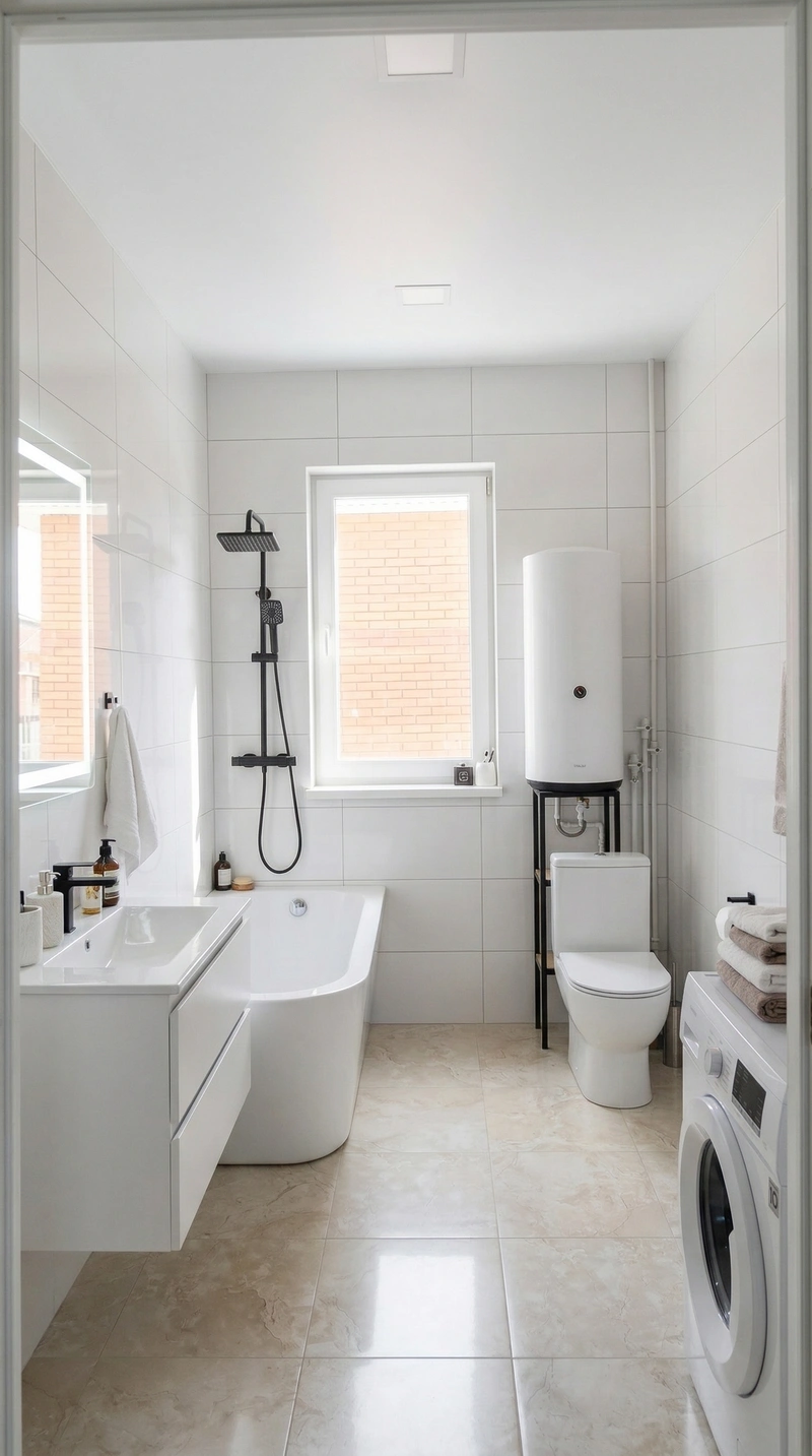 Дизайн ванной в стиле Без стиля — фото интерьера от нейросети RoomGPT