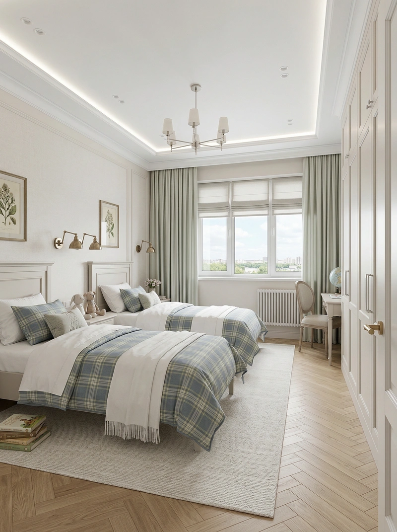 Дизайн интерьера в стиле Классика — Детская от нейросети RoomGPT