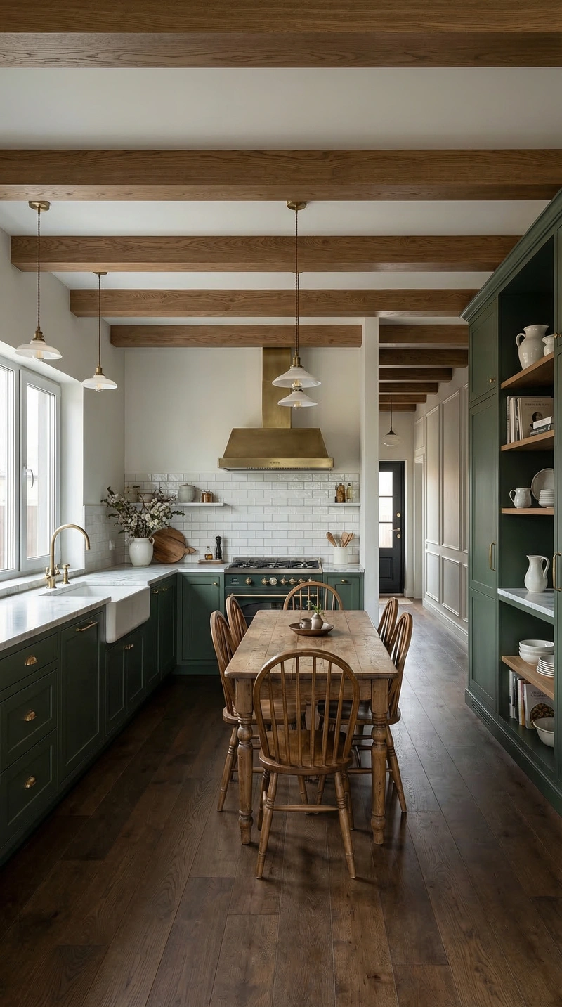 Дизайн кухни в стиле Классика — фото интерьера от нейросети RoomGPT