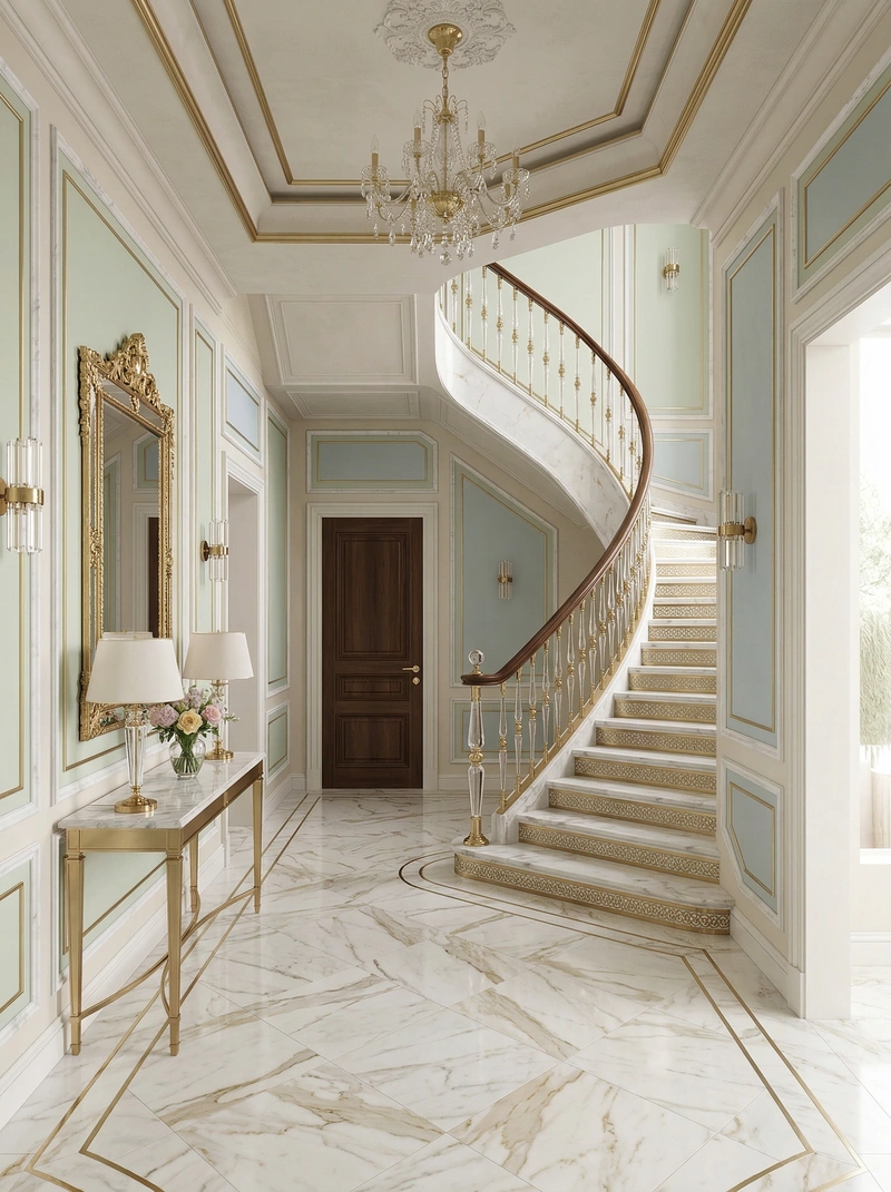 Дизайн интерьера в стиле Неоклассика — Прихожая от нейросети RoomGPT