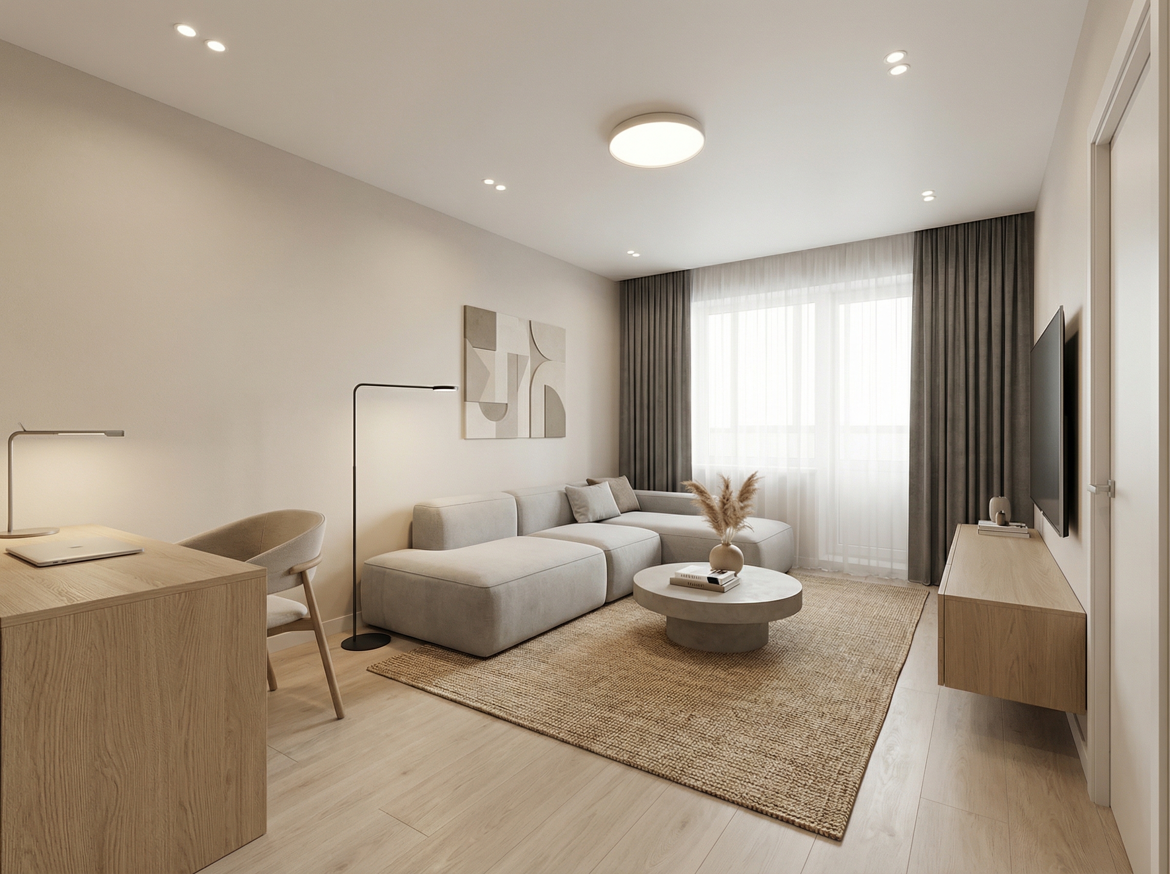 Дизайн гостиной в стиле Минимализм — фото интерьера от нейросети RoomGPT