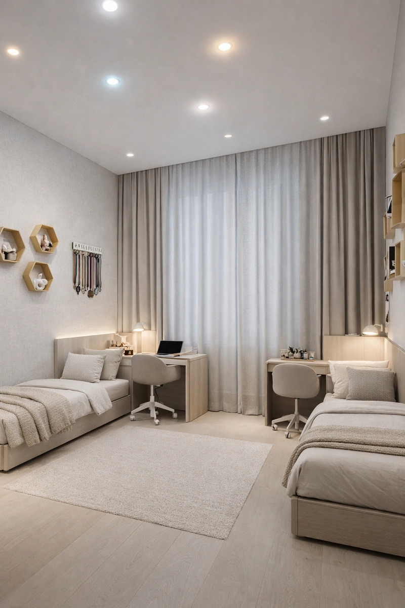 Дизайн детской в стиле Минимализм — фото интерьера от нейросети RoomGPT