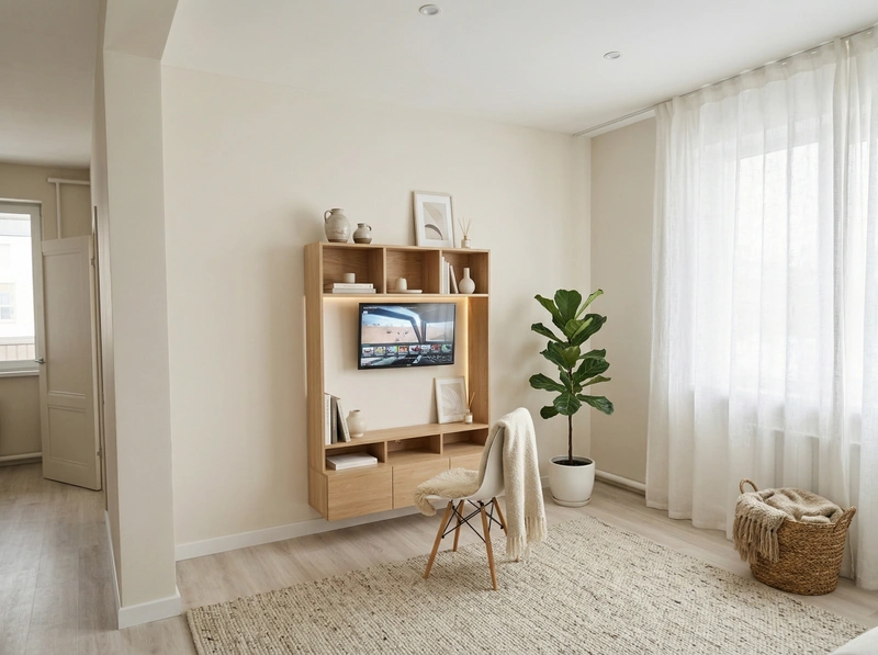 Дизайн гостиной в стиле Хюгге — фото интерьера от нейросети RoomGPT