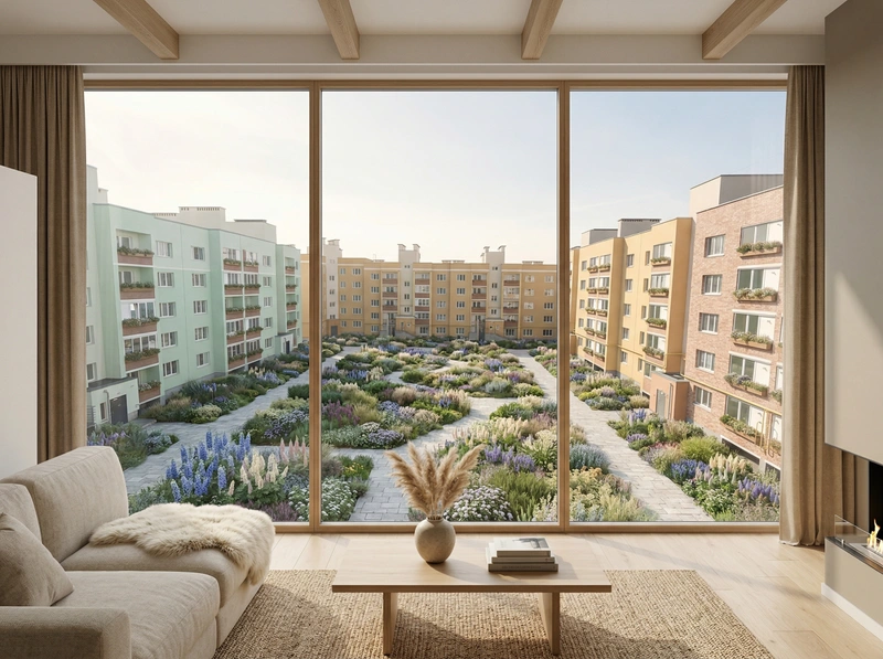 Дизайн гостиной в стиле Хюгге — фото интерьера от нейросети RoomGPT