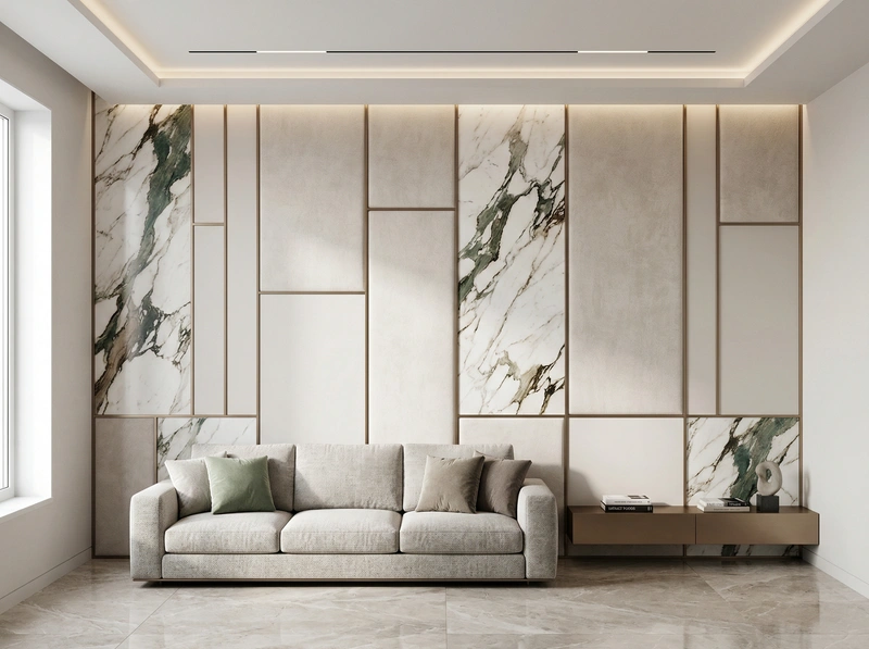 Дизайн интерьера в стиле Контемпорари — Гостиная от нейросети RoomGPT