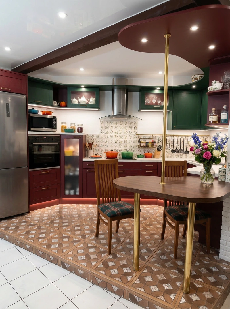 Дизайн кухни в стиле Британский — фото интерьера от нейросети RoomGPT