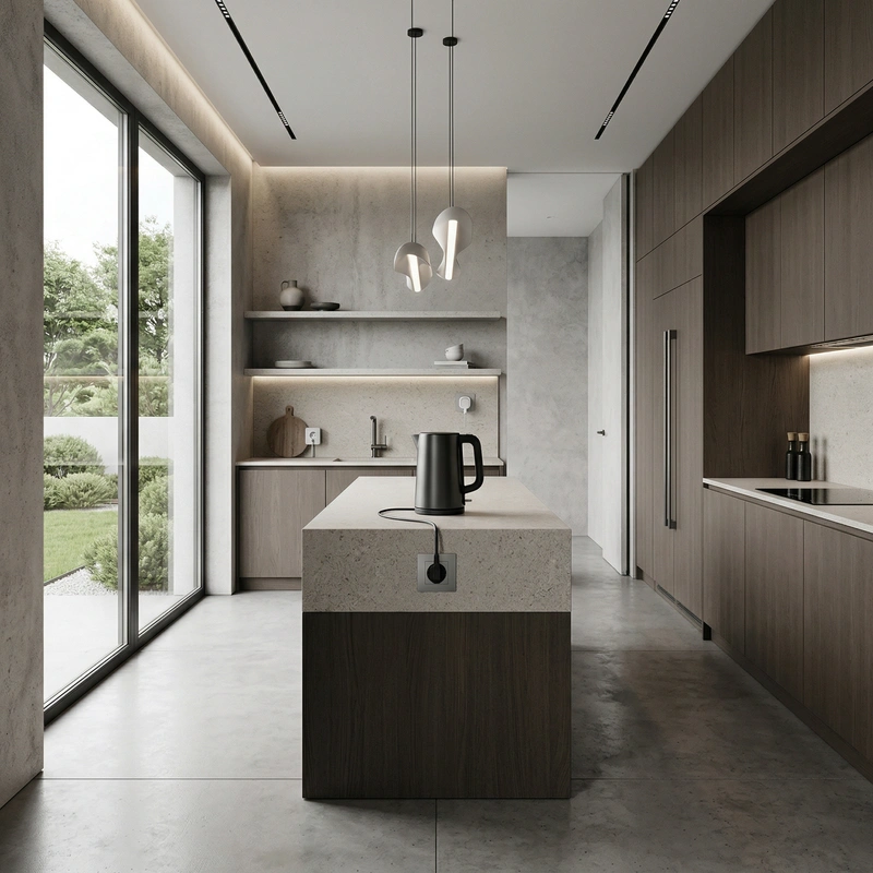 Дизайн кухни в стиле Минимализм — фото интерьера от нейросети RoomGPT