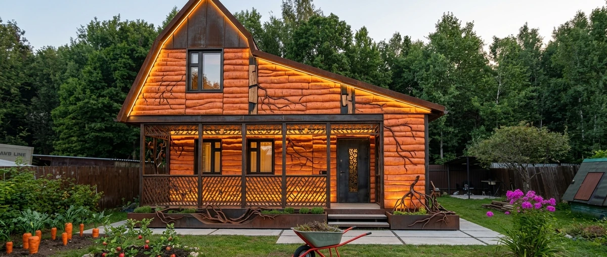 Дизайн фасада в стиле Лофт — фото фасада от нейросети RoomGPT