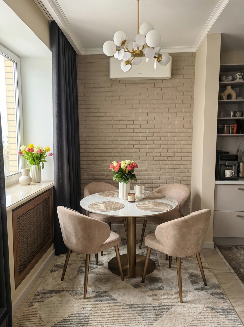 Дизайн интерьера в стиле Контемпорари — Кухня от нейросети RoomGPT