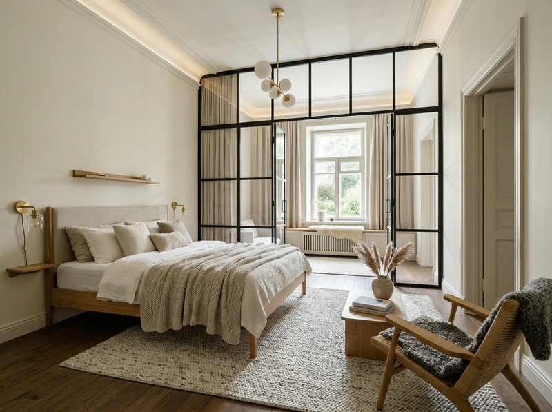 Дизайн интерьера в стиле Хюгге — Спальня от нейросети RoomGPT