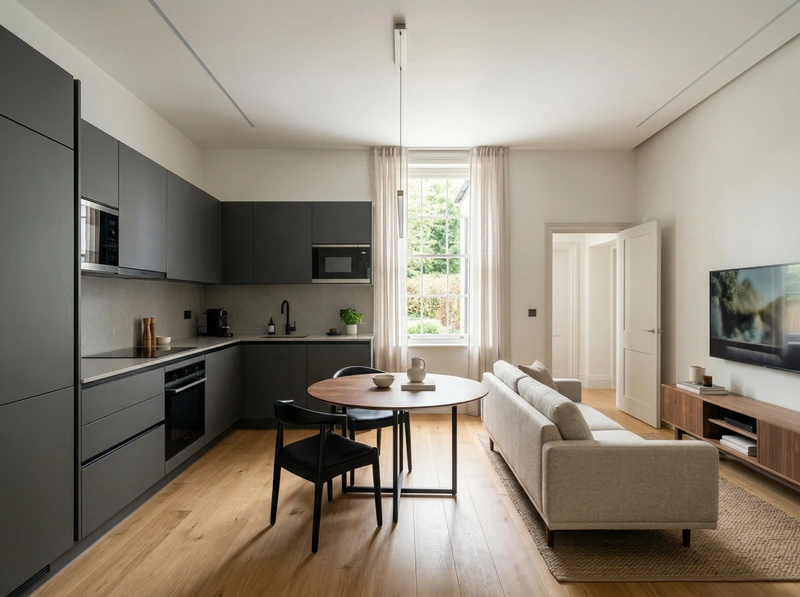 Дизайн кухни в стиле Минимализм — фото интерьера от нейросети RoomGPT