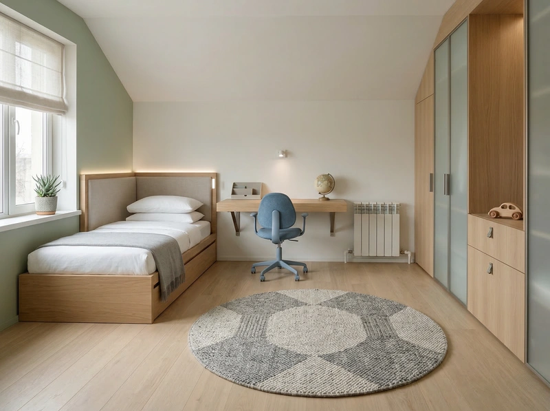 Дизайн детской в стиле Минимализм — фото интерьера от нейросети RoomGPT