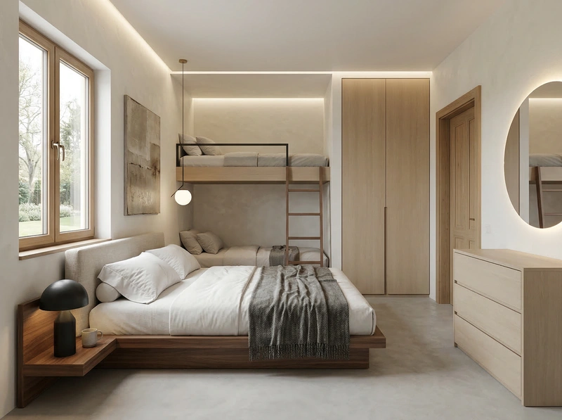 Дизайн интерьера в стиле Минимализм — Спальня от нейросети RoomGPT