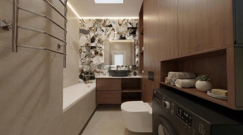 Дизайн ванной в стиле Без стиля — фото интерьера от нейросети RoomGPT