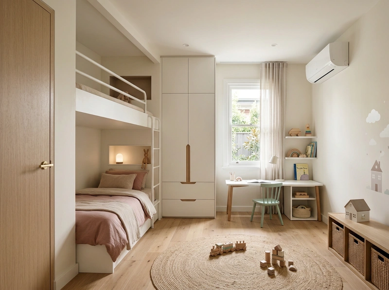 Дизайн детской в стиле Минимализм — фото интерьера от нейросети RoomGPT